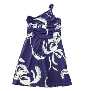 Anthropologie Tracy Negoshian Dress One Shoulder Size Medium Purple NWT